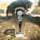 胎毛纪念品自制龙蛇水晶内雕胎毛印章diy 新生儿脐带宝宝胎发制作