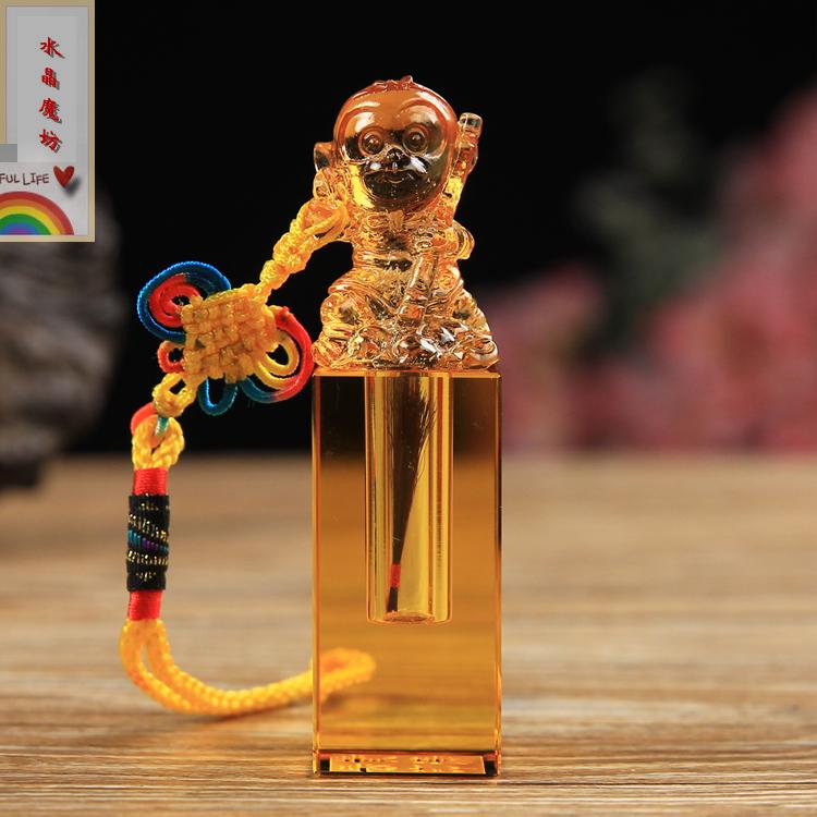 RUYI MONKEY BABAO   Ÿ̾ MEMORIAL CRYSTAL LIULI SEAL DIY   CORDY CORDON