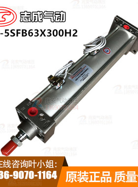 10A-5SFB63X300H2  肇庆志成品牌铝材料气缸带磁配附件气缸