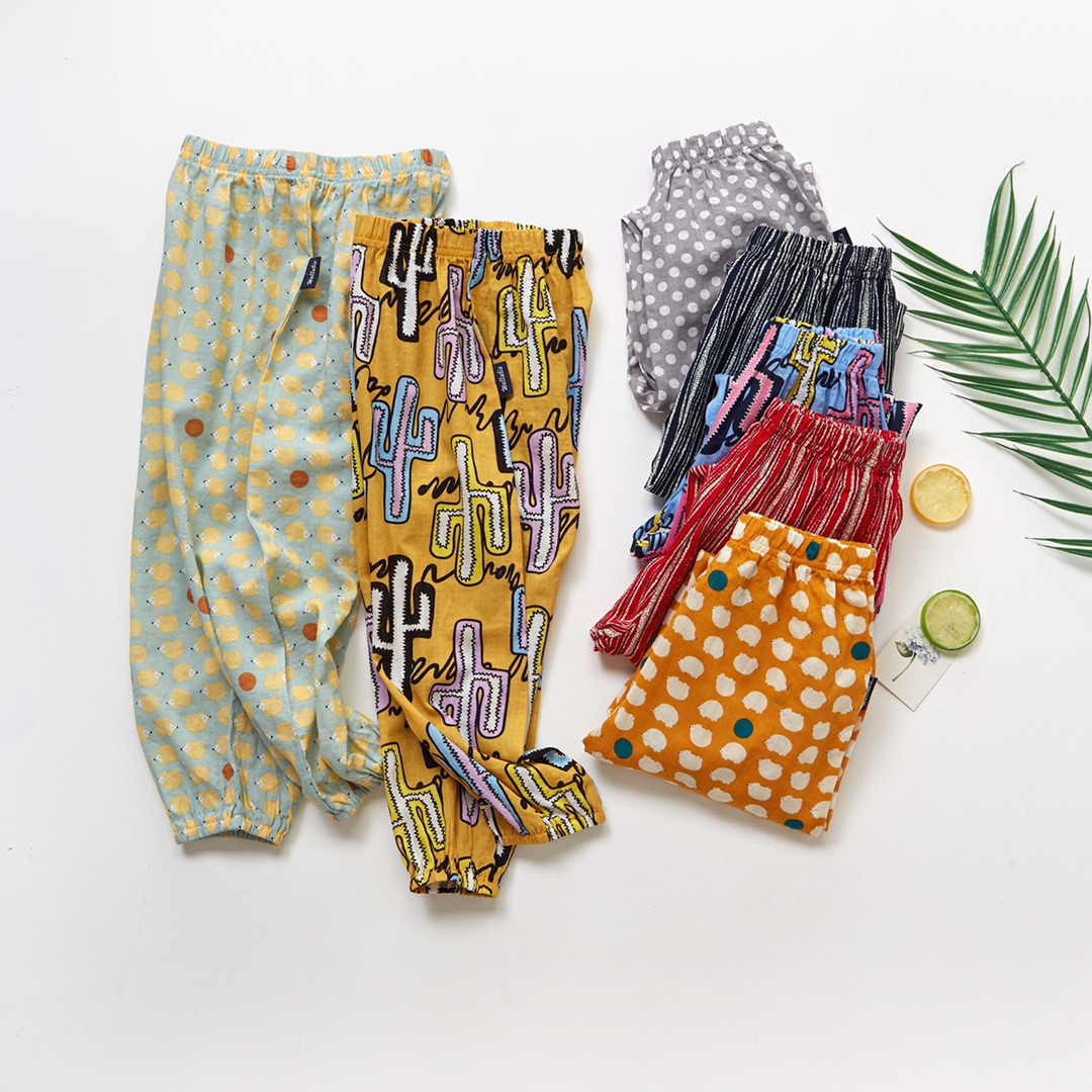 儿童男女孩薄棉纱防蚊裤灯笼裤