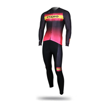 正品CYARO男速干骑行服长袖套装自行车服上衣长裤子夏季薄款坐垫