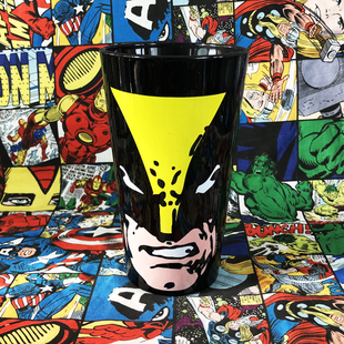 漫威MARVEL金刚狼叔Wolverine玻璃杯水杯X战警周边个性创意随手杯