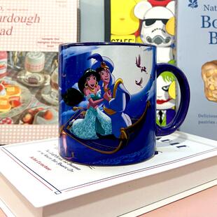 原单 阿拉丁神灯ALADDIN茉莉公主可爱卡通大容量情侣水杯550ml