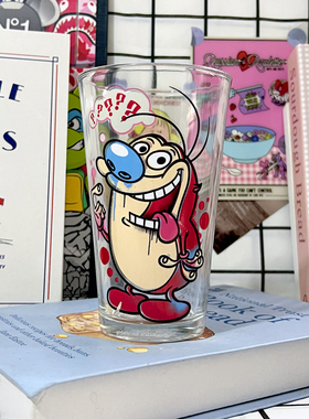 莱恩和史丁比The Ren and Stimpy Show卡通动漫玻璃杯实用礼物