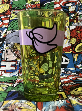 原单正版忍者神龟红色橙色紫罗兰透明玻璃杯水杯随手杯子冷饮料杯