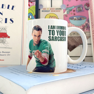 美剧生活大爆炸Bigbang谢耳朵纪念款 陶瓷马克杯咖啡杯水杯周边