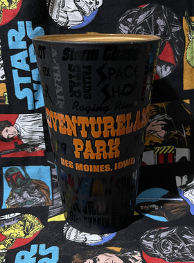 个性创意涂鸦奥兰多浮雕撞色字母磨砂黑色玻璃杯水杯随手杯爱荷华