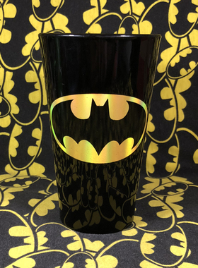 原单出口美国DC黑色透明蝙蝠侠batman钢化玻璃杯个性随手杯水杯子
