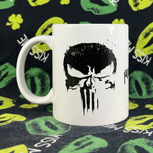 美国漫威MARVEL罚叔惩罚者制裁者标志陶瓷杯马克杯动漫周边水杯