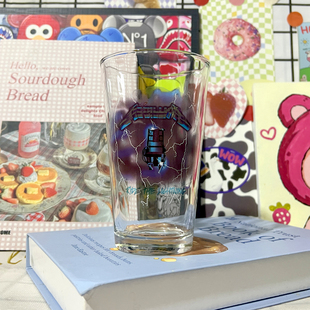 美国金属乐队Metallica摇滚乐队纪念款周边玻璃啤酒杯文创水杯