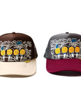 官网5折 KAPITAL JAPA平田和宏男女春夏秋冬网眼透气印花棒球帽子