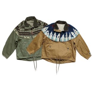 JAPA平田男女春秋冬羊羔绒拼接休闲夹克外套 KAPITAL 现货5折