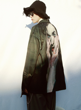 【官网5折】KAPITAL JAPA平田和宏西服外套春秋男女油画印花西装