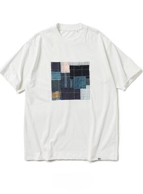 【官网折扣】KAPITAL JAPA平田短袖T恤男女情侣夏日系刺绣补丁棉