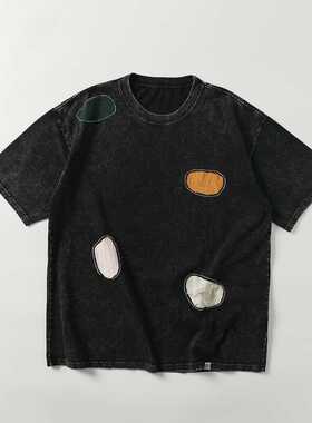 品牌5折 KAPITAL JAPA平田和宏短袖T恤夏季男女蜡染做旧宽松休闲