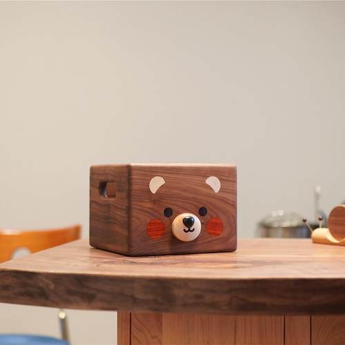 Joe/黑胡桃木杂物收纳筐化妆品零食桌面整理家用创意储物设计礼物