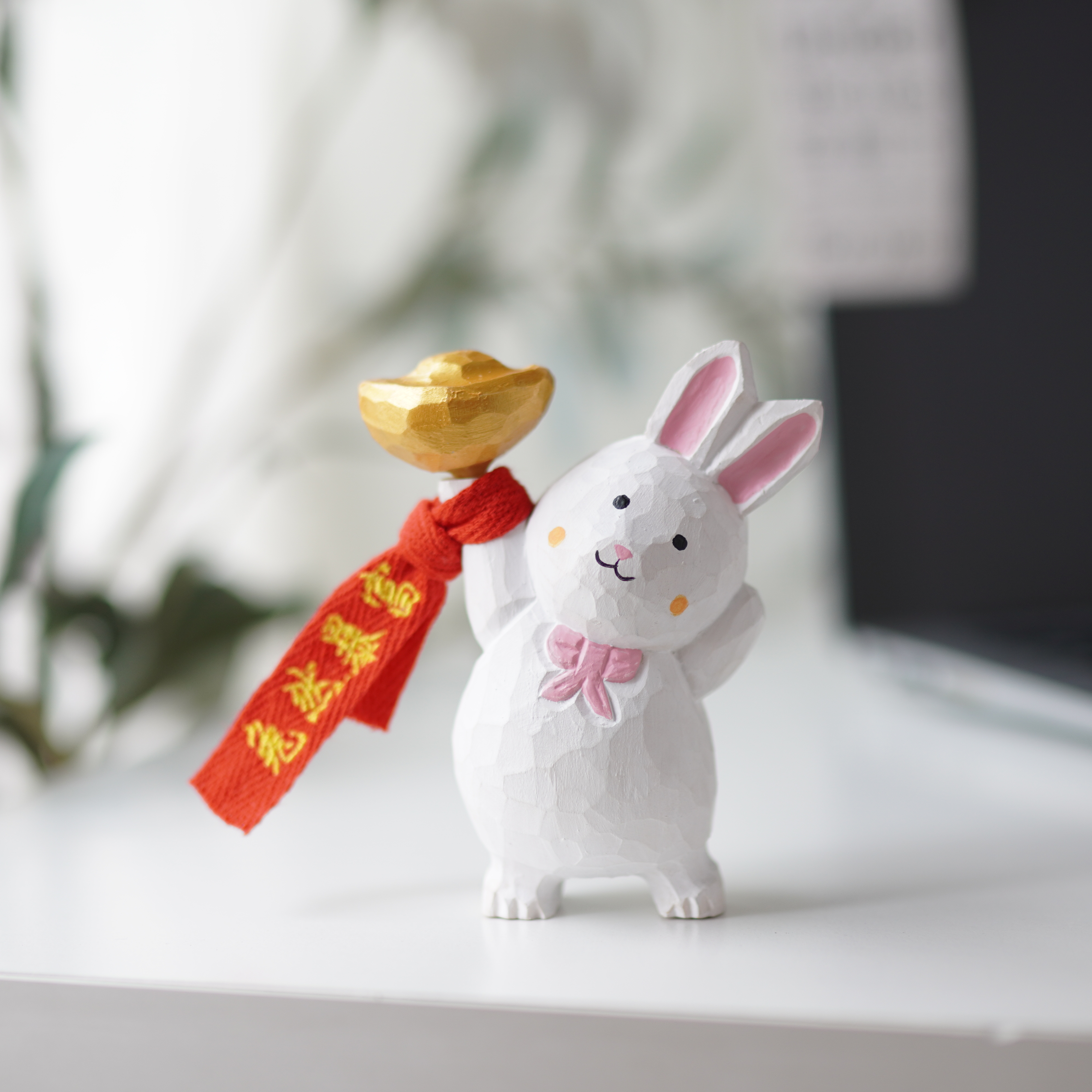 原创木雕桌面摆件纯手工礼物