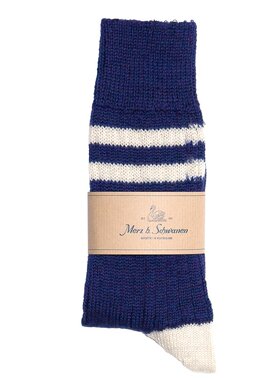 MERZ b.SCHWANEN 小天鹅 复古 条纹 羊毛袜 德国制造 S75