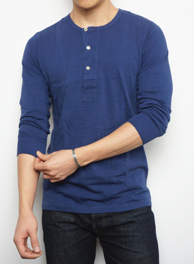 MERZ b. SCHWANEN 小天鹅 亨利领 纯棉 8分袖 德国制造205 现货