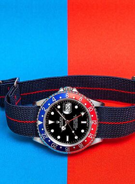 法国制造MN Strap复古弹性尼龙伞兵NATO个性北约水鬼超霸碧湾表带