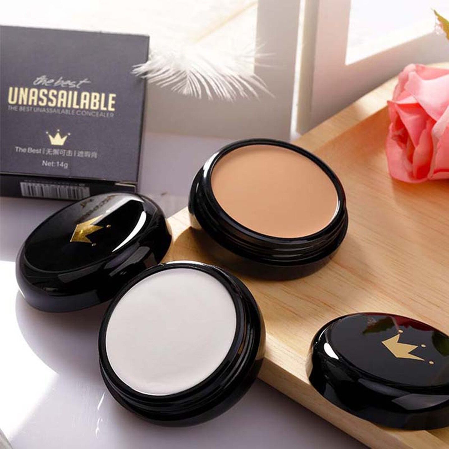 遮黑眼圈眼袋遮瑕膏膏痘印痘痘男斑点绿色紫色多色泪沟不易脱妆