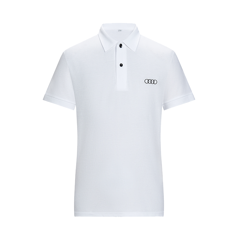 新款奥迪白色t恤男款工作服CBD展厅服务工装夏装上衣女polo衫短袖