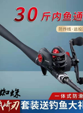 达瓦崎刃黑蜘蛛路亚竿套装mh打黑ml翘嘴远投竿抛竿水滴轮路亚直柄