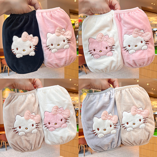 头防脏秋冬羽绒服护袖 袖 套女学生成人办公短款 可爱kitty猫卡通袖