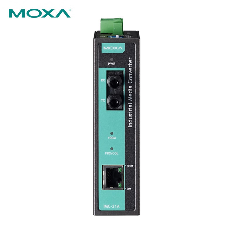 摩莎 IMC-21A-M-ST 10/100BaseT(X)转100BaseFX光电转换器ST接口