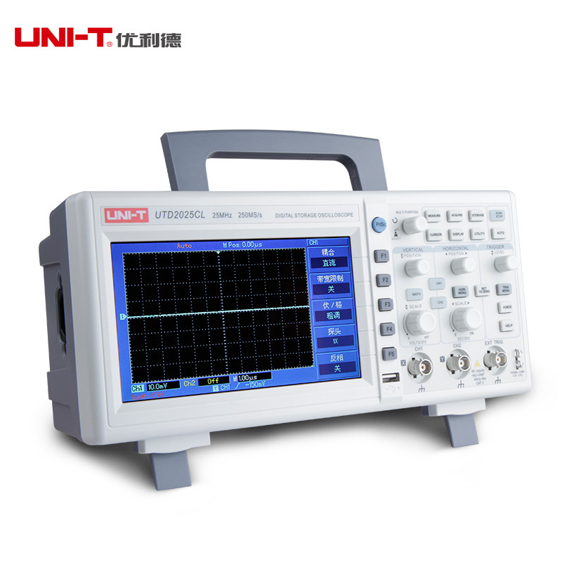 优利德数字储存示波器UTD2025CL/UTD2072CL 双通道100M台式示波器