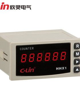 欣灵电气HHX1线速表高清数显卡扣AC220V高低转速组合输入霍尔开关