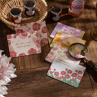 带信封贺卡ins风明信片创意卡纸小卡片心愿卡留言祝福空白卡片硬