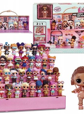 外贸出口LOL惊喜娃娃三合一商店场景收纳盒手办展示盒可手提外出
