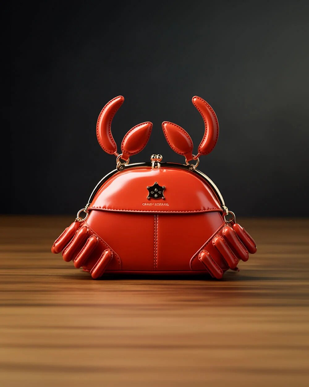 螃蟹包包,你吃上秋天的第一只螃蟹了吗 真皮螃蟹单肩包秋季个性