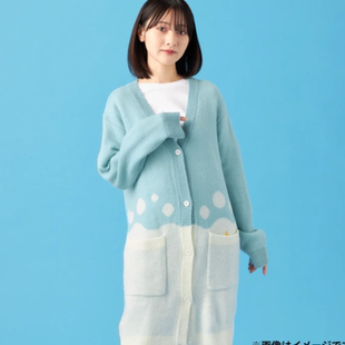 新品 宝可梦pokemon 毛衣休闲外套春秋款 玛力露丽长款 女生 针织开衫