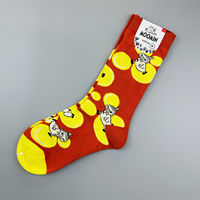 Amei Moomin cartoon socks for women, mid-high top, all-season calf socks, cotton socks, dopamine colorful bestsellers, trendy socks thumbnail 4