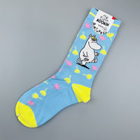 Amei Moomin cartoon socks for women, mid-high top, all-season calf socks, cotton socks, dopamine colorful bestsellers, trendy socks thumbnail 2