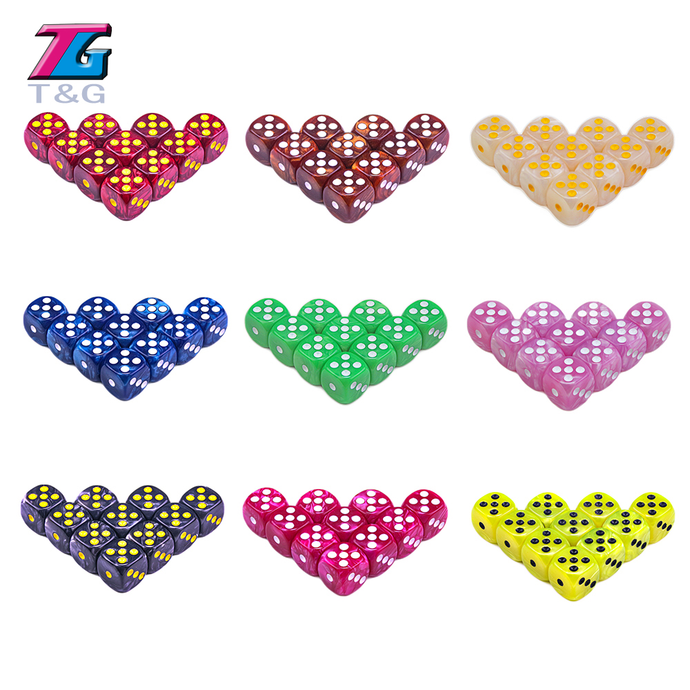 彩色骰子色子筛子筛粒色子ktv16mm大号骰子骰盅塞子 数字圆甩子
