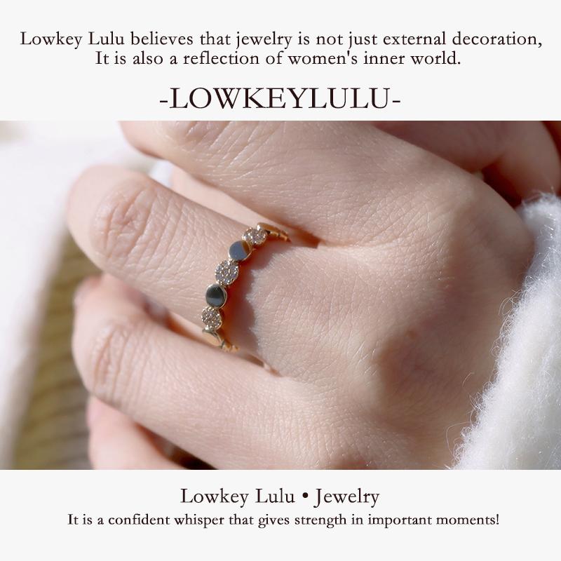 【法国进口】设计师款 法国18K包金冷淡风镶钻戒指小众轻奢高保色