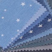 浅蓝靛蓝色牛仔布面料小样 手工布艺补丁作业改造布块 娃衣布料