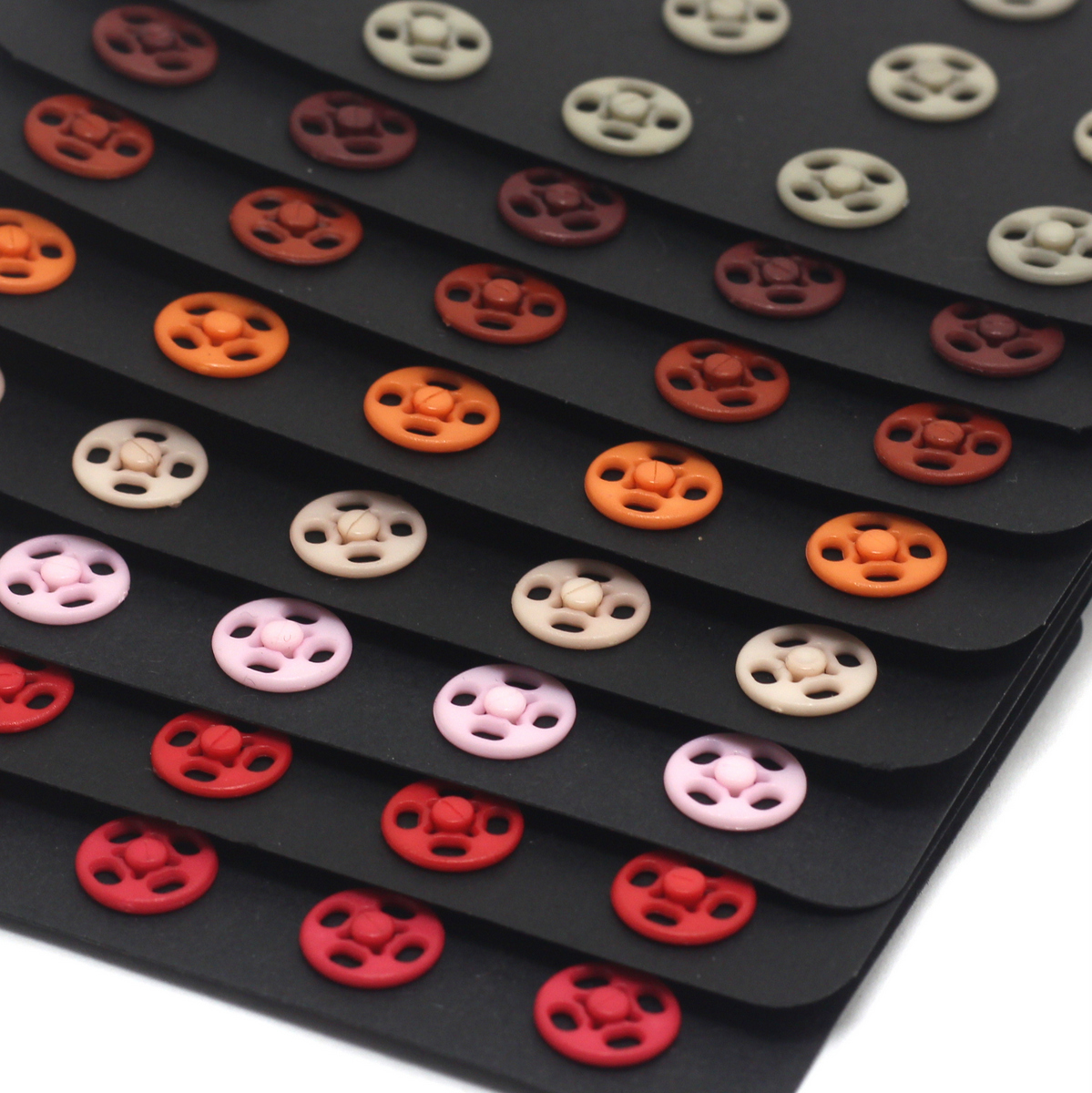 10mm圆形彩色尼龙暗扣摁扣隐形