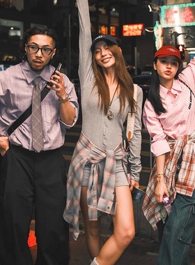 SEVENMF「极简风」立体晕染纹理感通勤衬衫男女宽松春夏休闲外套