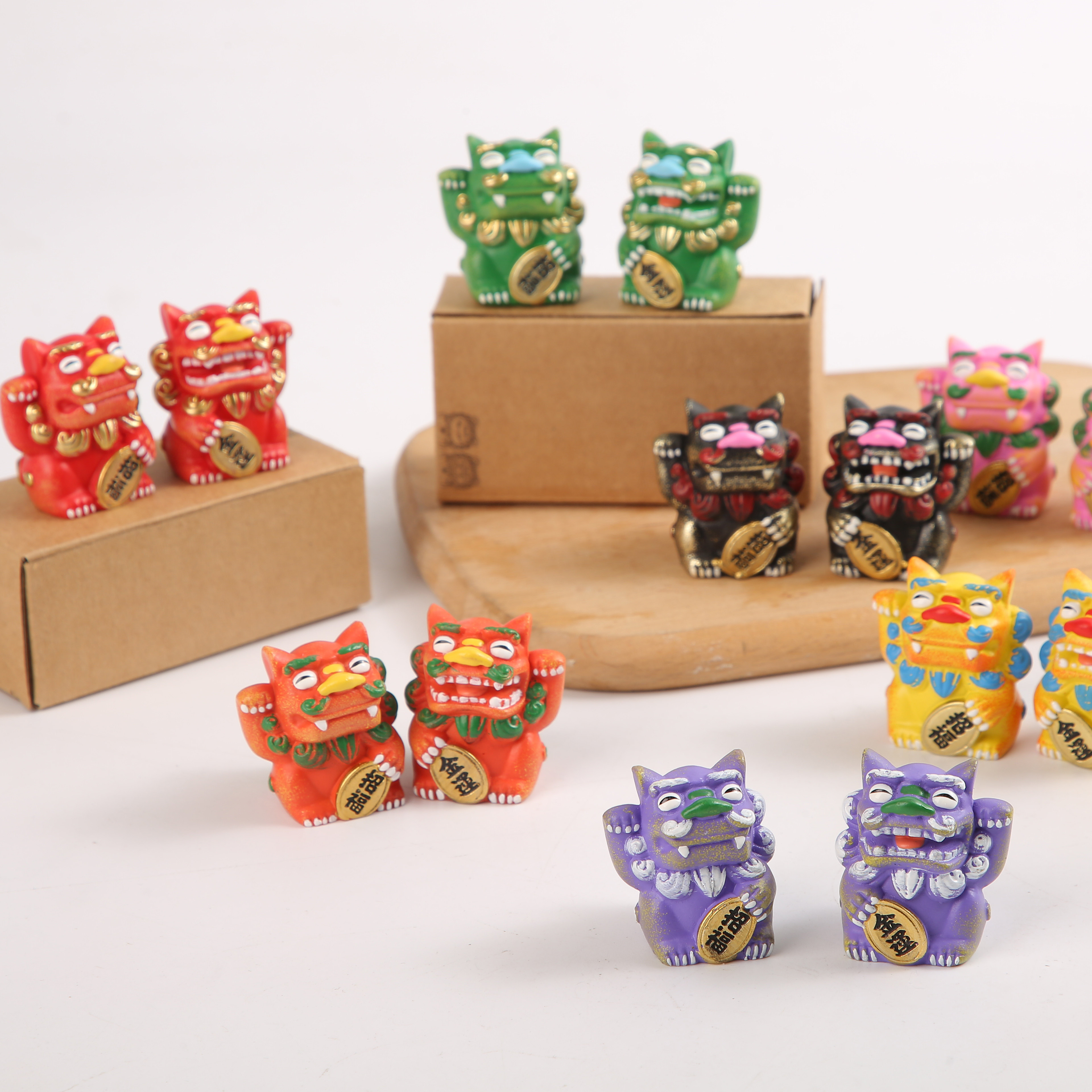 狮三百|小招福 闽南特色鼓浪屿纪念品家居装饰品石敢当小狮子,家居饰品,桌面摆件,淘宝优惠券,粉丝福利购,淘宝优惠卷