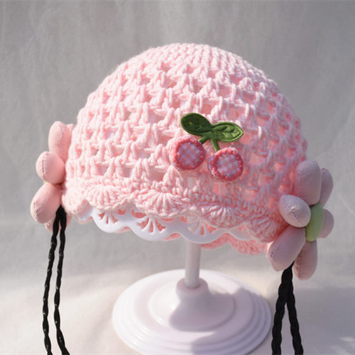 婴儿辫子帽纯棉公主超萌可爱春秋