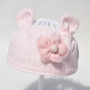 婴儿帽子夏季薄款透气护囟门帽新生儿线棉胎帽气门帽宝宝护脑门帽