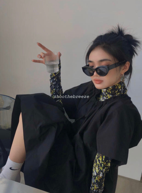 STB 时髦复古猫眼款人手一副百搭墨镜UV400太阳眼镜 男女适用