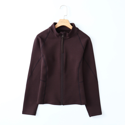 热暖绒+空气层 秋冬厚款 拉链开衫立领外套女 瑜伽跑步健身运动