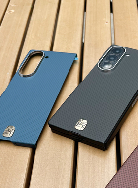 适用于三星Z Fold6手机壳碳纤维纹zfold7保护套心系天下凯夫拉纹保护壳磨砂W24轻薄zfold5简约w26男女新外壳