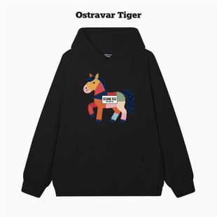 专柜授权 Ostravar Tiger美式2025秋冬情侣套头连帽男女卫衣外套