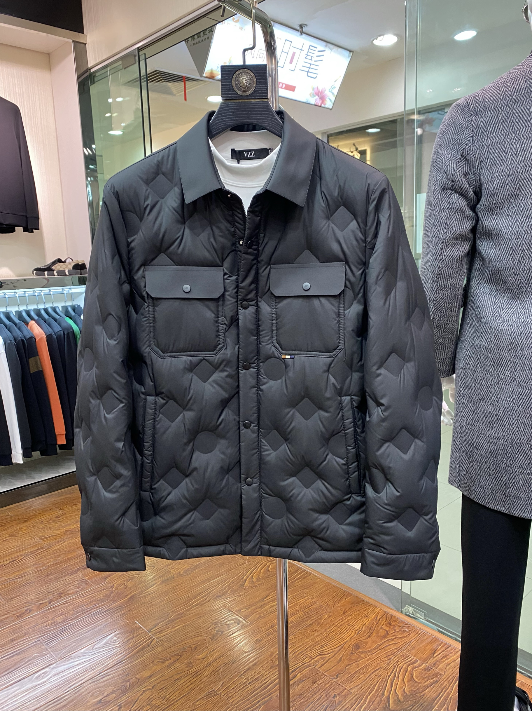 輕薄休閑常規羽絨服翻領商務簡約